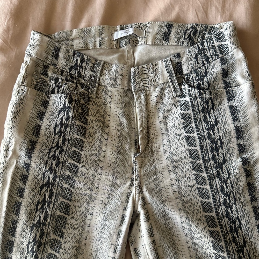 7 for all mankind Faux Snake Skin pants